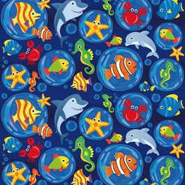 Saco para Presente Metal Mar Aberto Colorido