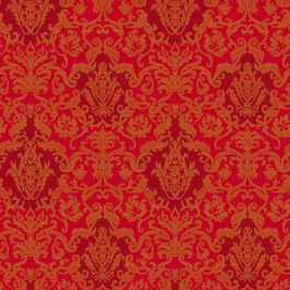 Saco para Presente Metal Adamascado Exuberância Vermelho