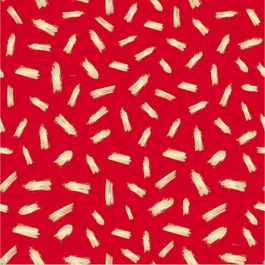 Saco para Presente Metal Pinceladas Vermelho / Ouro