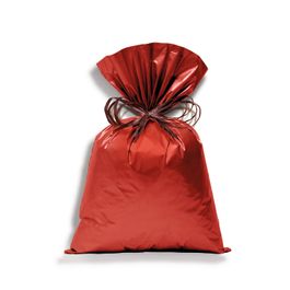 Saco para Presente Metal Liso Opacque Vermelho