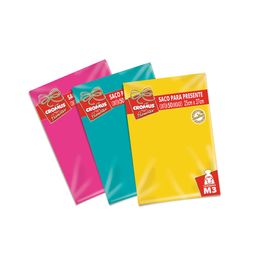 Saco para Presente Sortido No Milheiro Liso Perolado Sortido Colorido