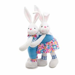 Casal Coelhos Dec Em Pe Abracados Azl/Ros (B.Split) C/1 UN