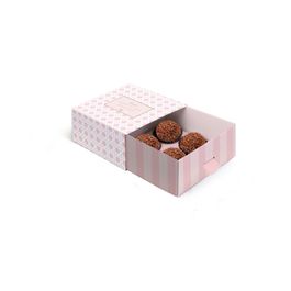 Caixa Luva Com Puxador Para 9 Docinhos Paglia Rosa Rosa / Ouro
