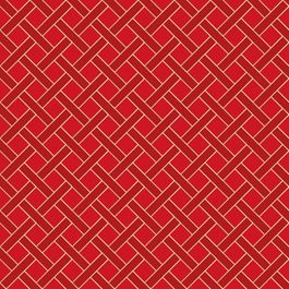 Saco Para Presente Metal Quadrati Vermelho / Ouro