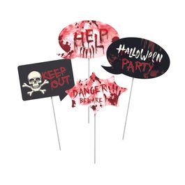 Plaquinhas Divertidas Help Halloween Colorido