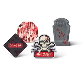 Silhueta Decorativa Help Halloween Colorido