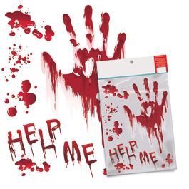 Adesivo Para Espelho Help Halloween Colorido