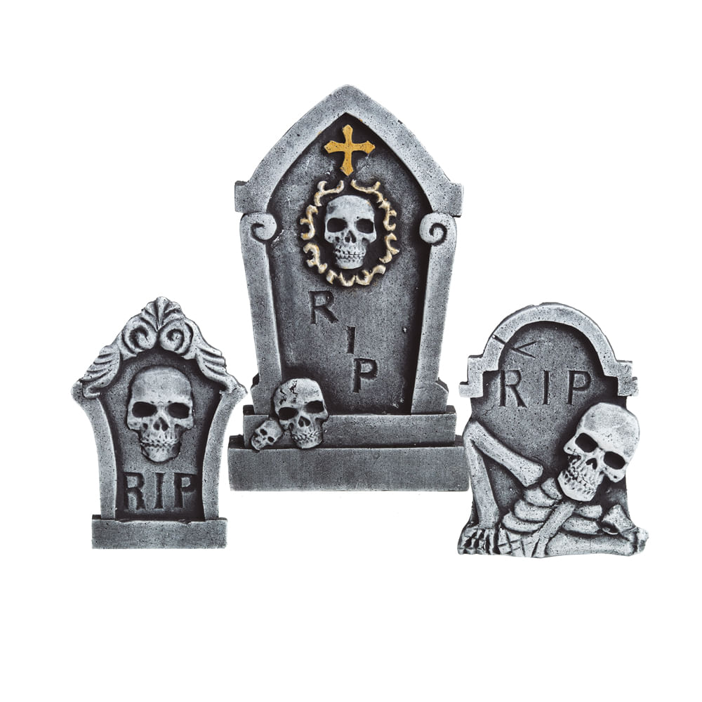 Kit Cemitério Noites do Terror para Decoração de Halloween - Cromus - 1Un -  Festas da 25