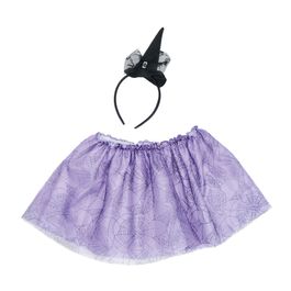 Kit Tutu Bruxinha Teia de Aranha
