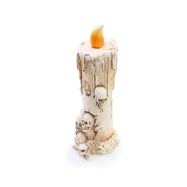 Enfeite Decorativo Vela Com Crânios Colorido