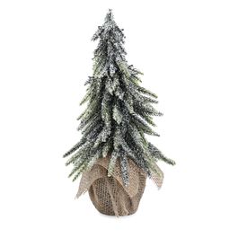 Topiaria Nevada C/Base De Juta Vrd/Mrr 28Cm