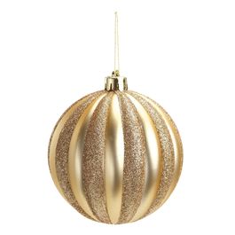 Bola Listrada Com Glitter Ouro