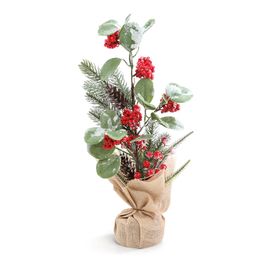 Topiaria C/Flores E Frutas Vrm/Vrd/Jut 50Cm