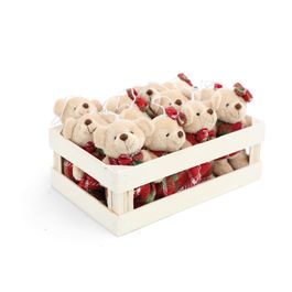 Enfeite Para Pendurar Urso Sortido ido Natural Vermelho