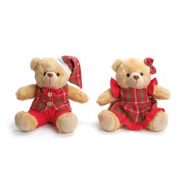 Urso Com Roupa Sortido Vermelho Branco