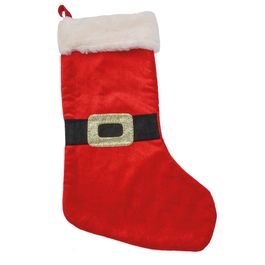 Meia Natalina Roupa Noel Vermelho Branco Preto