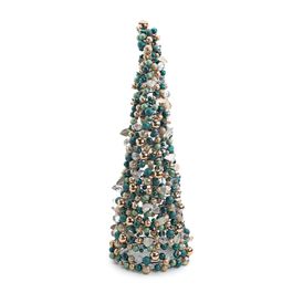 Cone Bolas E Folhas Vrd/Our/Pra 75X23Cm