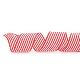 Fita Listras Branco/Vermelho