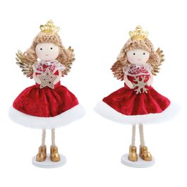 Anjos Decorativo Com Vestido Sortido  Vermelho