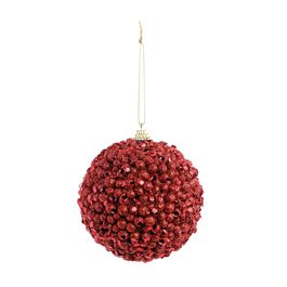 Bola Flocada Glitter Vermelho