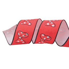 Fita Minnie Vermelho Branco Preto