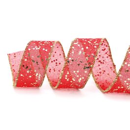 Fita Poá Vermelho/Ouro