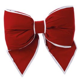 Laco Aveludado Vermelho Branco