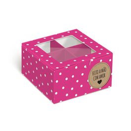 Caixa para Brigadeiro com 4 Unid Pop Pink