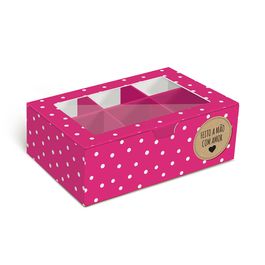 Caixa para Brigadeiro com 6 unidades Pop Pink Pink PT C/10