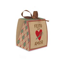 Caixa Doce Laço Com Fita Feito Com Amor Sweet Colorido