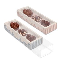 Caixa Luva Moldura Para Meio Ovo Com 3 Unidade Lavie Composê Foundant / Mediterrâneo