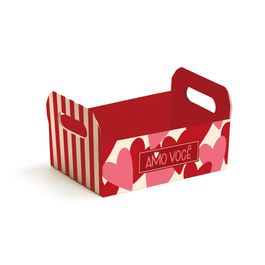 Caixote de Cartão Amo Você Colorido