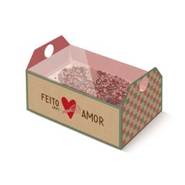 Caixote Para 1 Meio Ovo Feito Com Amor Sweet Colorido