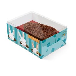 Caixa Basic Para Meio Ovo Coelhinho Sai Da Toca Azul