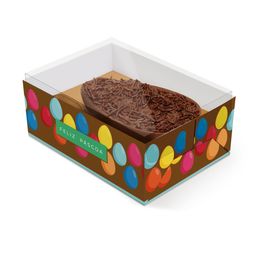 Caixa Basic Para Meio Ovo Ovinhos Coloridos Colorido