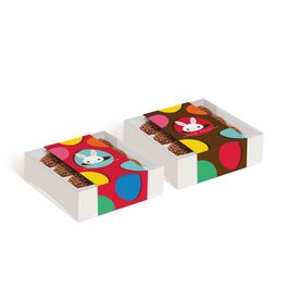 Caixa Para Doces Com Alça E Visor Coelhinho Sai Da Toca Composê Colorido