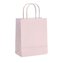 Sacola de Papel Liso Metalizado Rosê