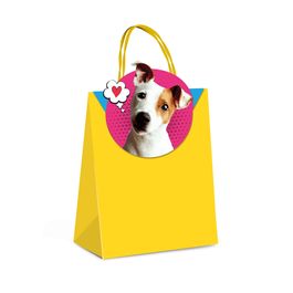 Sacola de Papel com Fechamento Pets Colorido