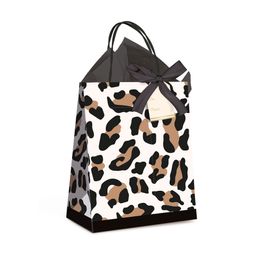 Kit Presente Sacola Animal Print Marrom / Preto