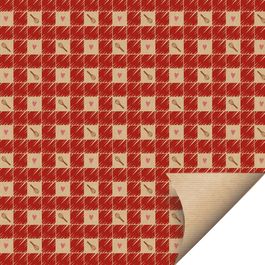 Papel Kraft Feito Com Amor Sweet Vermelho