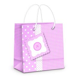 Sacola de Papel Baby Rosa