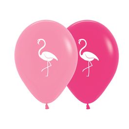 Látex Redondo Fashion Decorado Flamingo Sortido Colorido