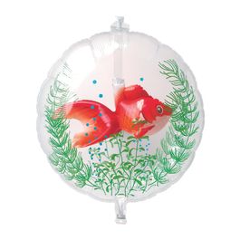 Plástico Clear Aquário Peixe Ryukin Colorido