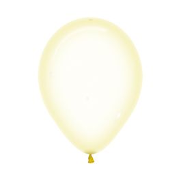 Látex Redondo Cristal Sólido Pastel Amarelo