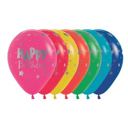 Látex Redondo Happy Birthday Radiante Sortido Colorido
