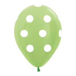 Látex Redondo Satin Decorado Poa Pastel Verde