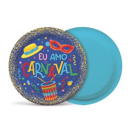 Prato De Papel Redondo Festou Colorido