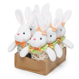 Coelho Decorativo Caramel Verde Musgo/Laranja