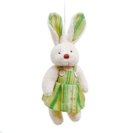 Coelha de Pelúcia com Vestido Verde Claro