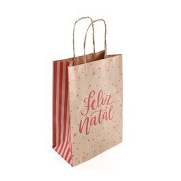 Sacola De Papel E Natal Vermelho / Pardo